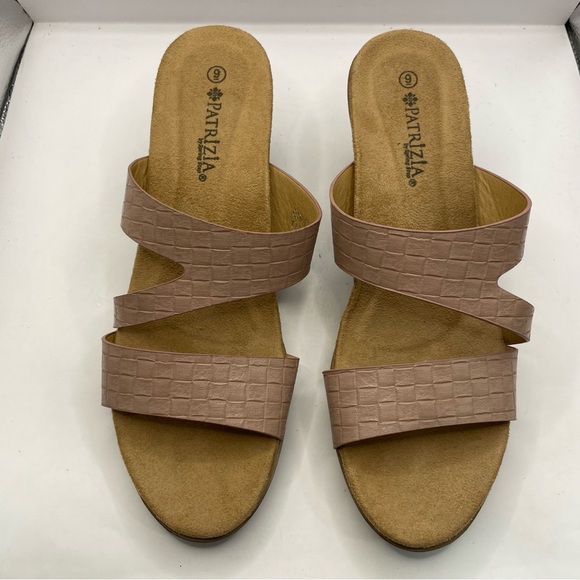 Patrizia by spring step light wood open toe heel sandals light pink  size 9 - Picture 7 of 7